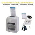 thumbnail image 1 of ECUTEE Punch Time Clock Employee Attendance Payroll Recorder LCD Display w/50 Cards, 1 of 10