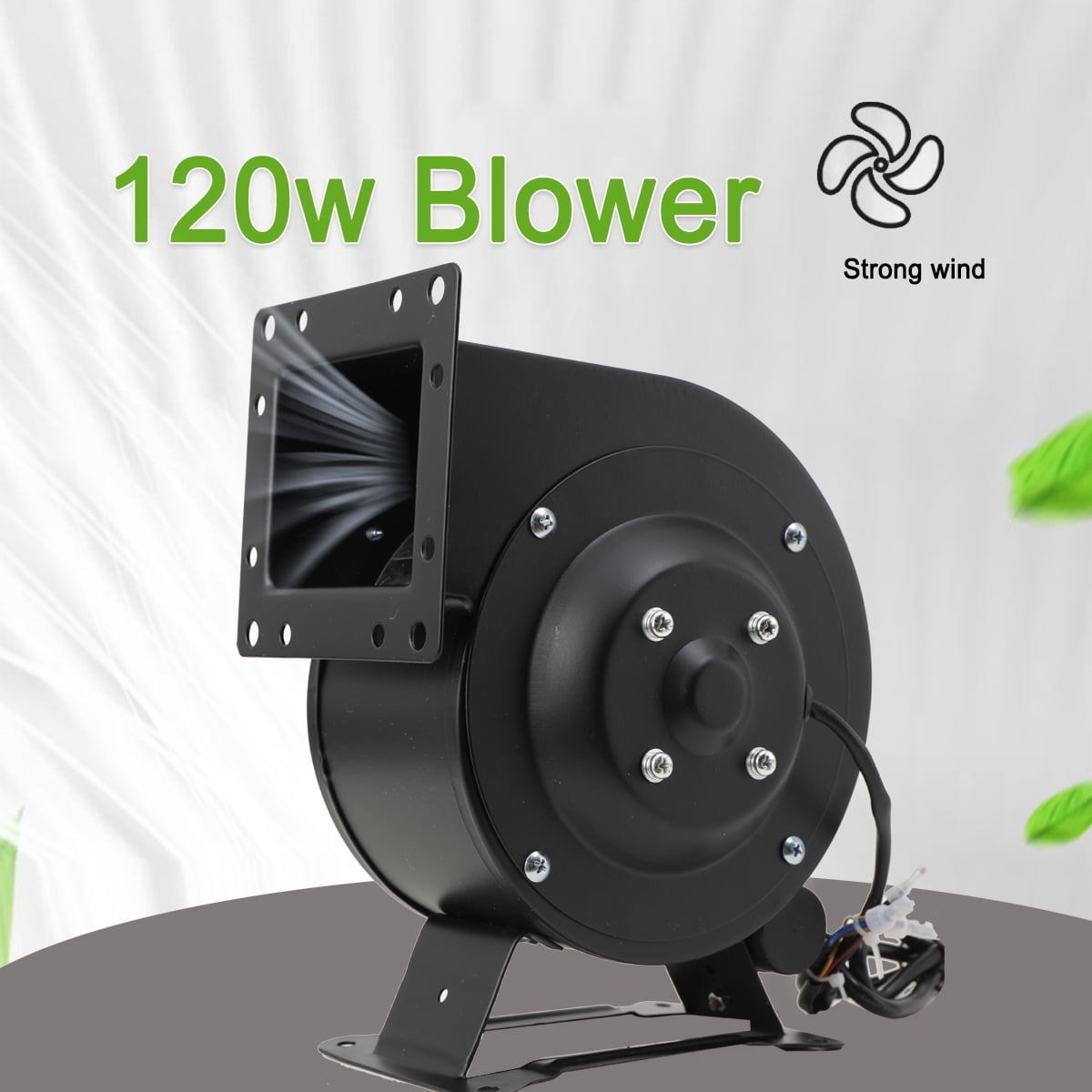 ECUTEE Small Centrifugal Blower Fan Squirrel Cage Fan Wood Boiler Furnace Blower 2600rpm Speed Air Blower for Heat Dissipation Air Purification 120W
