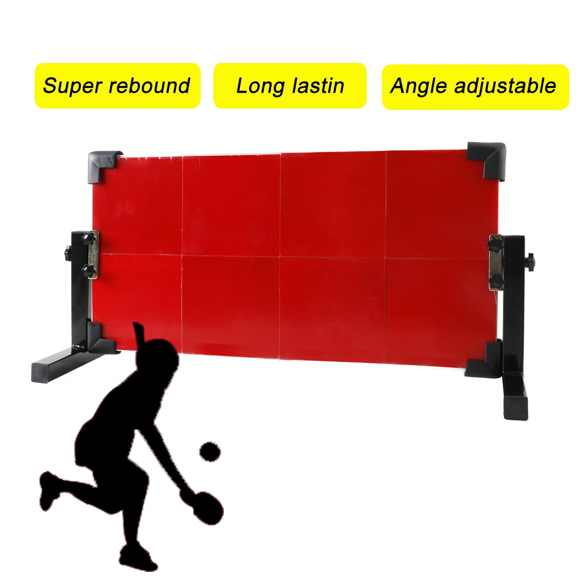 ECUTEE Table Tennis Rebound Board with 8 Red Rubbers, Movable Universal