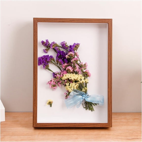 ECYC Ltd 6" x 8" Shadow Box Frame 2 inch Depth Wood Display Case Showcase Picture Frame Memory Frame Shadow Box 3D Picture Frame for Memorabilia, Wedding Bouquets, Dried Flowers, Crafts, Photos