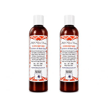 MY Natural Beauty ECZEMA Body Wash & Shampoo | TURMERIC and BLACK SEED - 16 oz.