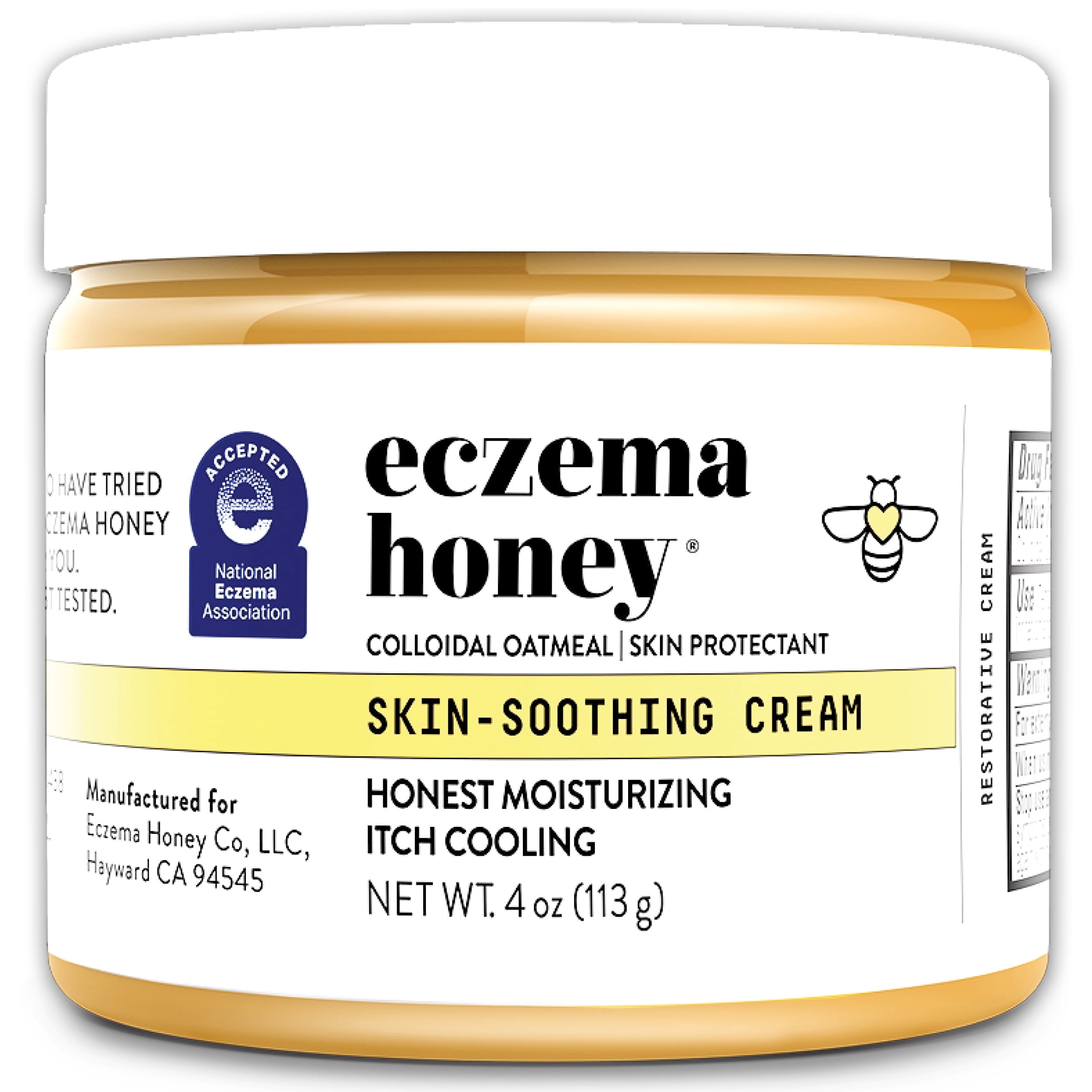 ECZEMA HONEY Original Skin-Soothing Cream - Organic Hand & Body Eczema Relief - Natural Honey Lotion for Dry, Itchy, & Irritable Skin (4 Oz)