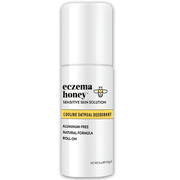 ECZEMA HONEY Soothing Oatmeal Deodorant - Aluminum Free Roll On for Women & Men - All Natural Deodorant for Eczema Prone & Sensitive Skin 3 Oz