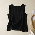 thumbnail image 1 of ECZHAW Dressy Tank Tops for Women Cotton Linen Gauze Shirts Sleeveless Summer Tunic Top Loose Fit Lightweight Casual Blouses, 1 of 4