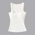 thumbnail image 1 of ECZHAW Women's Sleeveless Square Neck Camisole Summer Daily Casual Solid Color Slim Fit Tank Top, 1 of 6