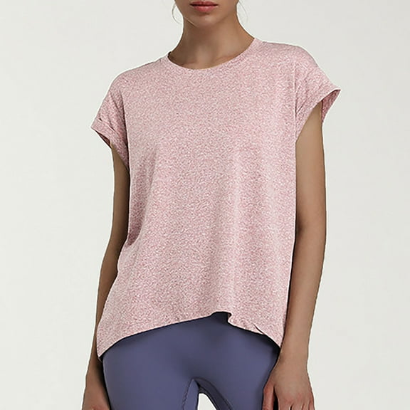 ECZHAW Womens Cap Sleeve Tops Boat Neck T-Shirts Summer Casual Loose Fit Basic Tees