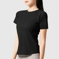 thumbnail image 1 of ECZHAW Women's Fitness Athletic Casual T-Shirt Running Workout Yoga Quick ,, 1 of 4