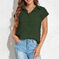 thumbnail image 1 of ECZHAW Womens Summer Tops,Women White Button Down Shirt Dressy Casual Work Tops Chiffon Blouse Summer Short Sleeve Shirts,, 1 of 8