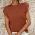 thumbnail image 1 of ECZHAW Womens Tops ,Womens Summer Mock Neck Sweater Cap Sleeve Lightweight Sweater Vest Casual Loose Knit Pullover Tank Tops, 1 of 9