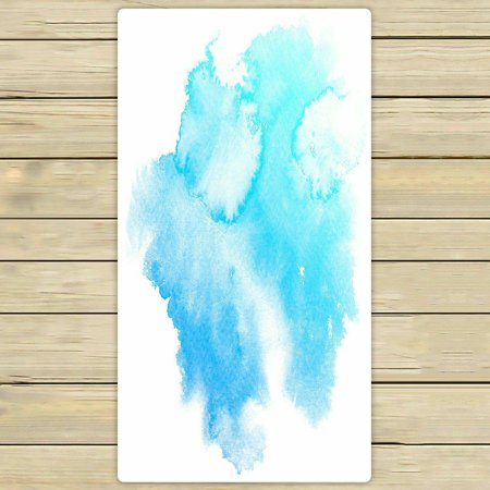 ECZJNT Abstract blue watercolor on white Beach Bath Towels Shower Towel For Home Outdoor Travel 30x56 Inch