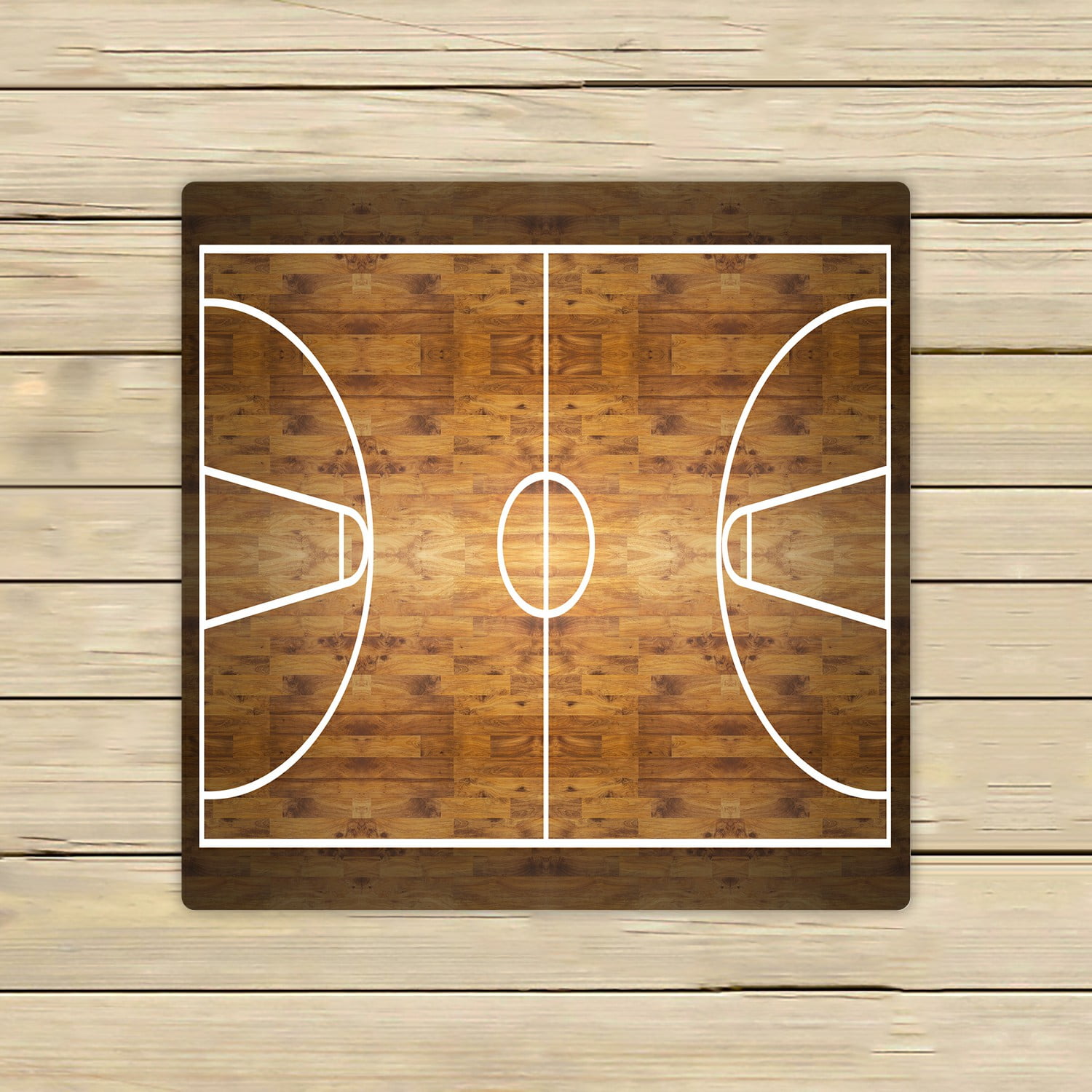 ECZJNT Aerial top view hardwood basketball court Beach Bath Towels