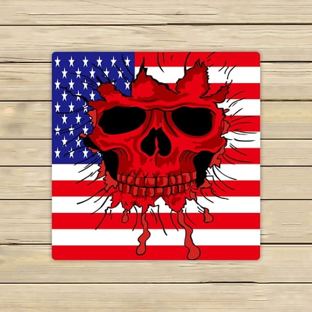 ECZJNT American flag skull Beach Bath Towels Shower Towel For Home Outdoor Travel 13x13 Inch