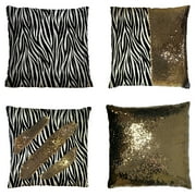 ECZJNT Animal Zebra Zebra Stripe Pillow Case Home Decor Cushion Cover 16x16 Inch