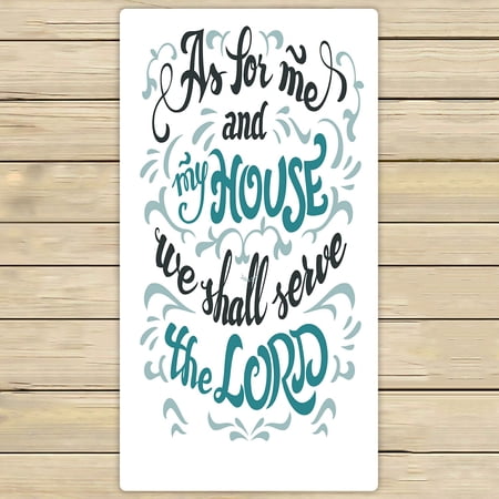 ECZJNT As for me and my house we shall serve the lord Beach Bath Towels Shower Towel For Home Outdoor Travel 30x56 Inch