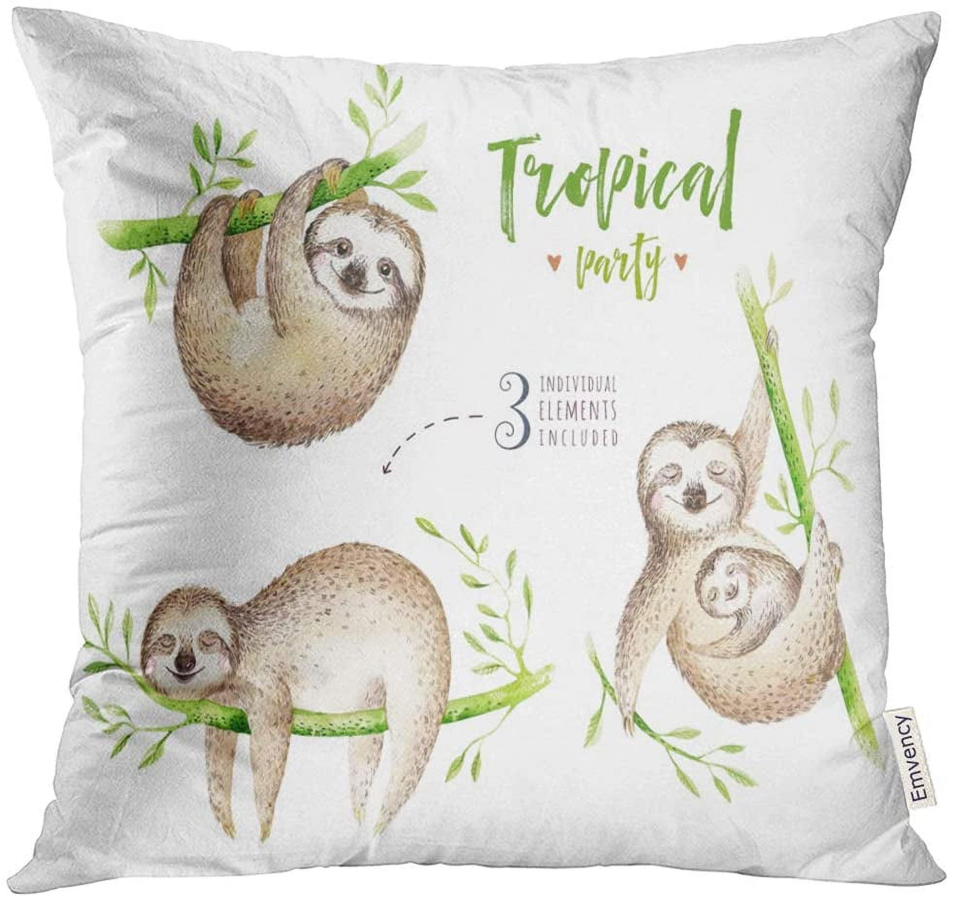 Sloth Latch Hook Kits DIY Throw Pillow Cover Crochet Crafts Cushion Covers  for Beginner Kids and