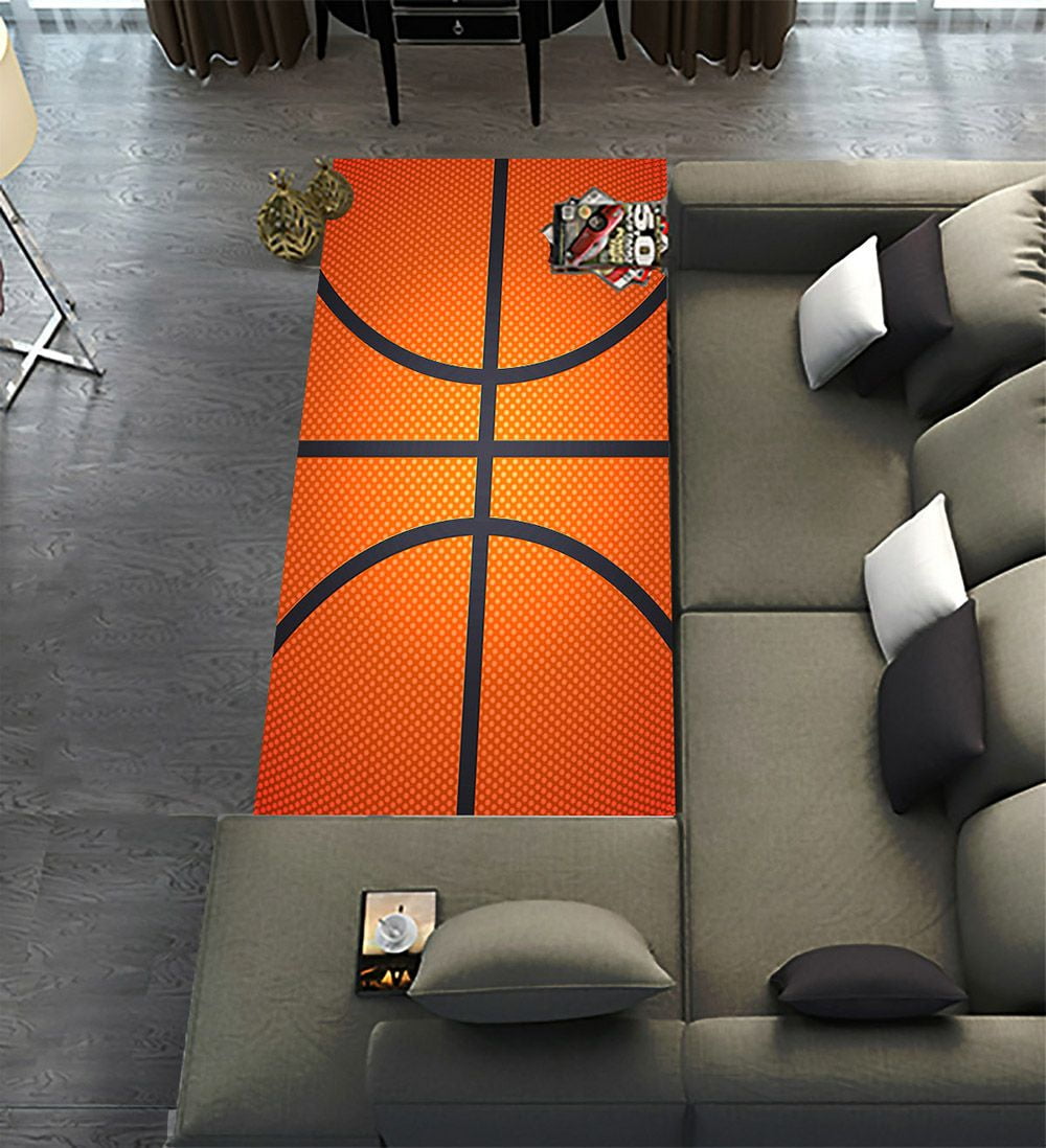ECZJNT Basketball Sport Runner Rug 3.3 x 7ft Long Area Rug Carpet for ...