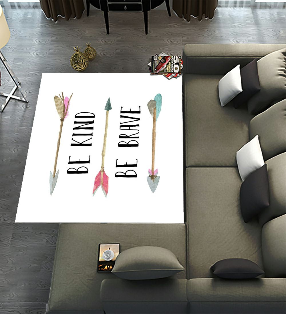 ECZJNT Be Kind Be Brave Tribal Inspiration Quote Arrow Bohemian Area ...