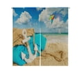thumbnail image 1 of ECZJNT Beach bag in the sand with towe Japanese Noren Curtain Doorway Door Window Treatment Curtains Cotton Linen Curtain Size 85x90 cm, 1 of 1