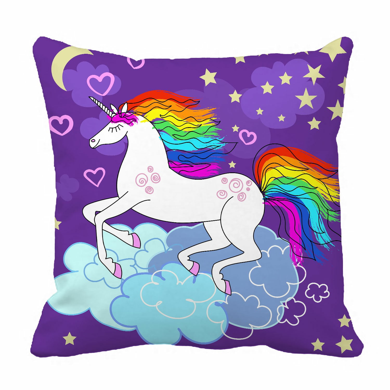 ECZJNT Beautiful rainbow unicorn Pillow Case Pillow Cover Cushion Cover
