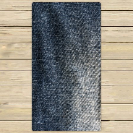 ECZJNT Blue jeans cloth texture Beach Bath Towels Shower Towel For Home Outdoor Travel 30x56 Inch