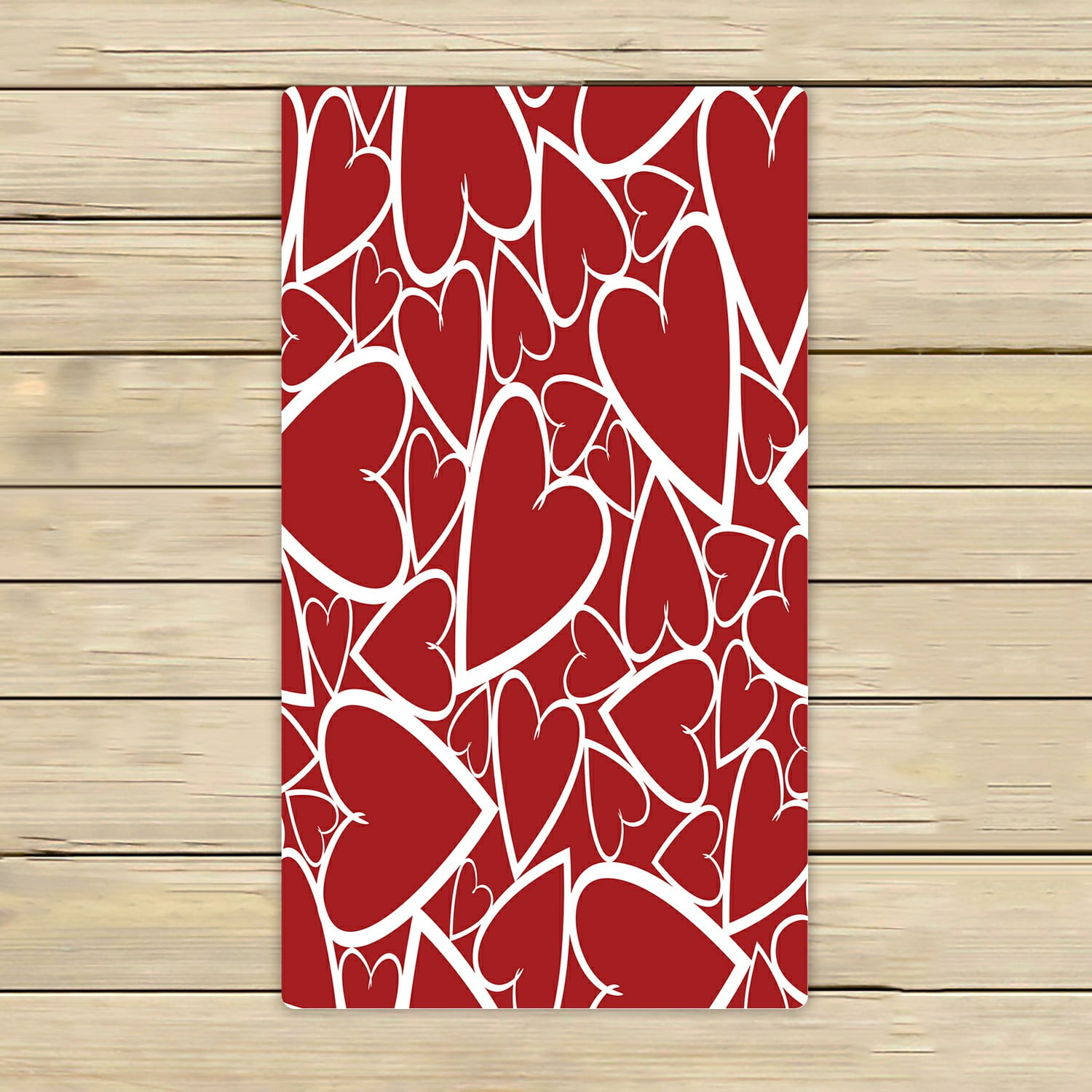 Bright red online towels