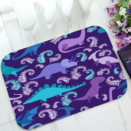 ECZJNT Cartoon dinosaur pattern Doormat Bath Mat Rug Entrance Rug Floor Mats 23.6x15.7 Inch