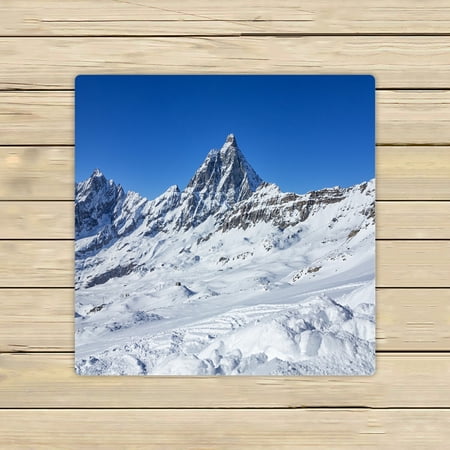 ECZJNT Cervinia ( Italy ) ski slopes Beach Bath Towels Shower Towel For Home Outdoor Travel 13x13 Inch