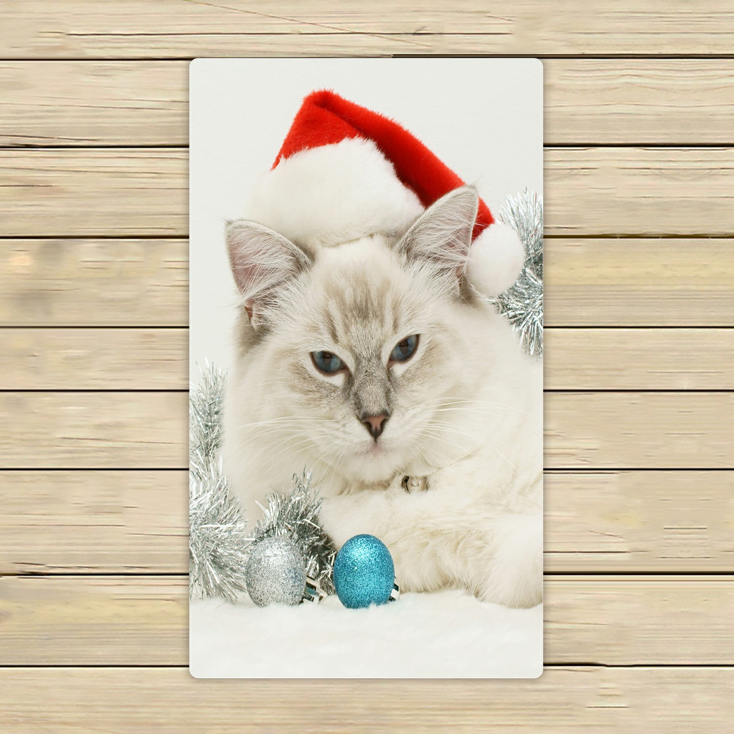 ECZJNT Christmas Ragdoll Cat Kitten Beach Bath Towels Shower Towel For Home Outdoor Travel 16x28