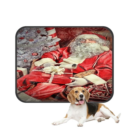ECZJNT Christmas Santa Gifts Pet Dog Cat Bed Pee Pads Mat Cushion Potty Dogsblankets Crate Bed Kennel 20x24 inch