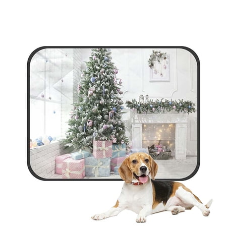 ECZJNT Christmas Tree Surrounded With Gifts Pet Dog Cat Bed Pee Pads Mat Cushion Potty Dogs Blankets Crate Bed Kennel 25x30 inch
