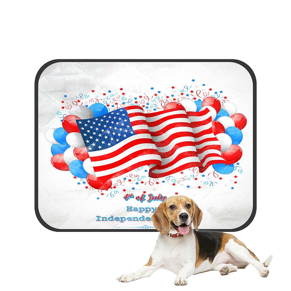 ECZJNT Colorful Balloon American Flag Independence Day Pet Dog Cat Bed