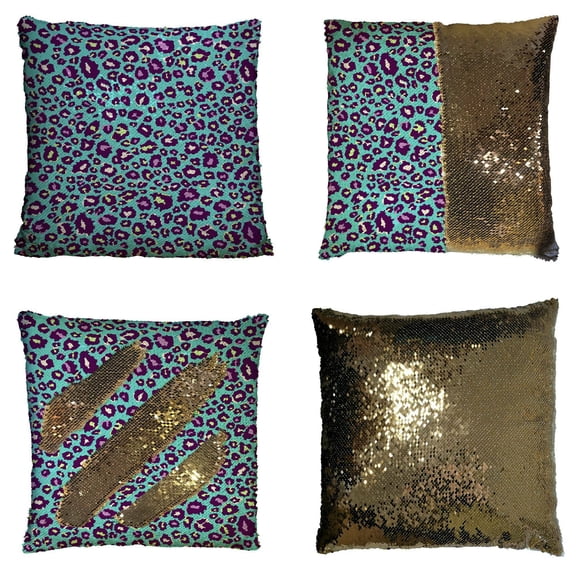 ECZJNT Colorful Leopard Pattern Pillow Case Home Decor Cushion Cover 18x18 Inch
