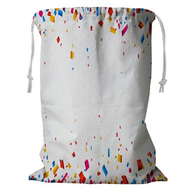 ECZJNT Colorful celebration frame confetti Storage Basket Laundry Bag with Drawstring 18x24 Inch