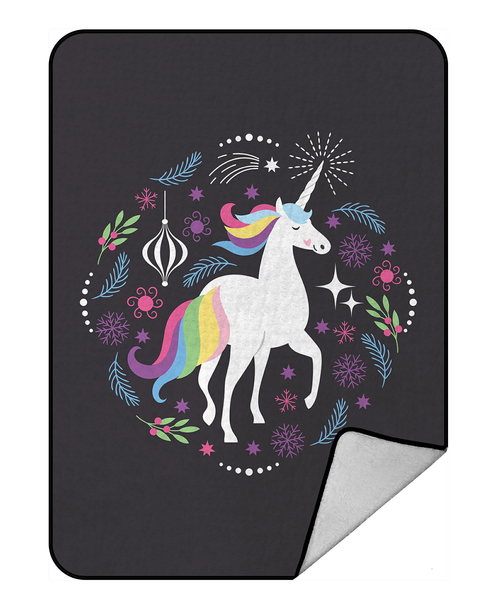 ECZJNT Cute Unicorn Throw Blanket Fleece Blankets Plush Blanket 58x80