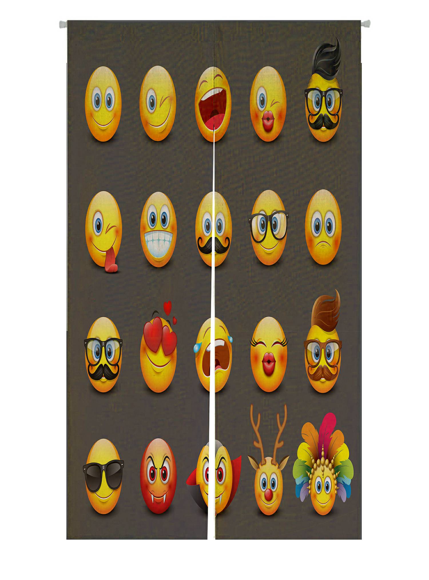 ECZJNT Cute emoticons set emoji smiley Japanese Noren Curtain Doorway ...