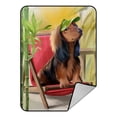 thumbnail image 1 of ECZJNT Dachshund Throw Blanket Fleece Blankets Plush Blanket 58x80 inch, 1 of 1
