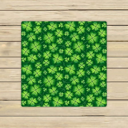 ECZJNT Dark Green Clover Green Clover Beach Bath Towels Shower Towel For Home Outdoor Travel 13x13 Inch