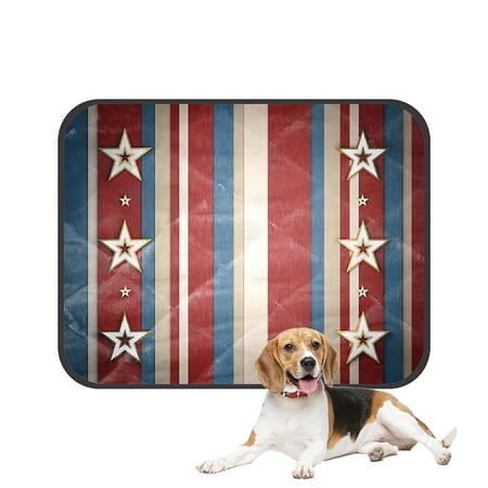 ECZJNT Different Color Stripes And Gold Stars Pet Dog Cat Bed Pee Pads Mat Cushion Potty Dogs Blankets Crate Bed Kennel 20x24 inch