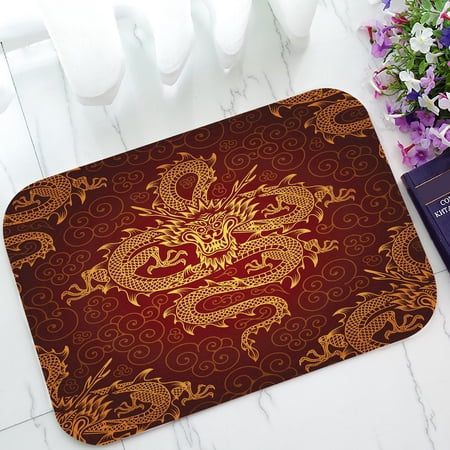 ECZJNT Dragons Welcome Doormat Bath Mat Rug Entrance Rug Floor Mats 23.6x15.7 inch