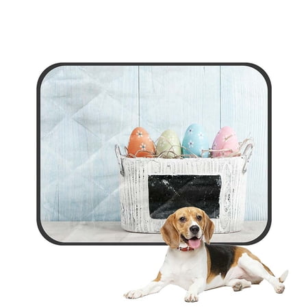 ECZJNT Easter Eggs Blue Wooden Pet Dog Cat Bed Pee Pads Mat Cushion Potty Dogsblankets Crate Bed Kennel 28x36 inch