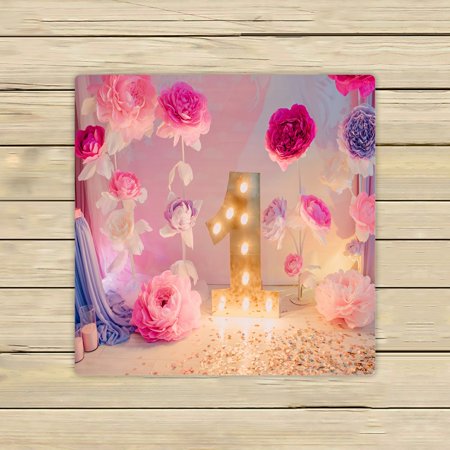 ECZJNT Flowers And A Burning Unity Beach Bath Towels Shower Towel For Home Outdoor Travel 13x13 Inch
