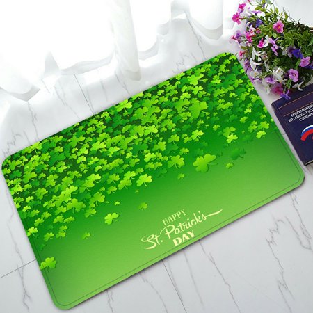 ECZJNT Green Clover Doormat Bath Mat Rug Entrance Rug Floor Mats 30x18 Inch