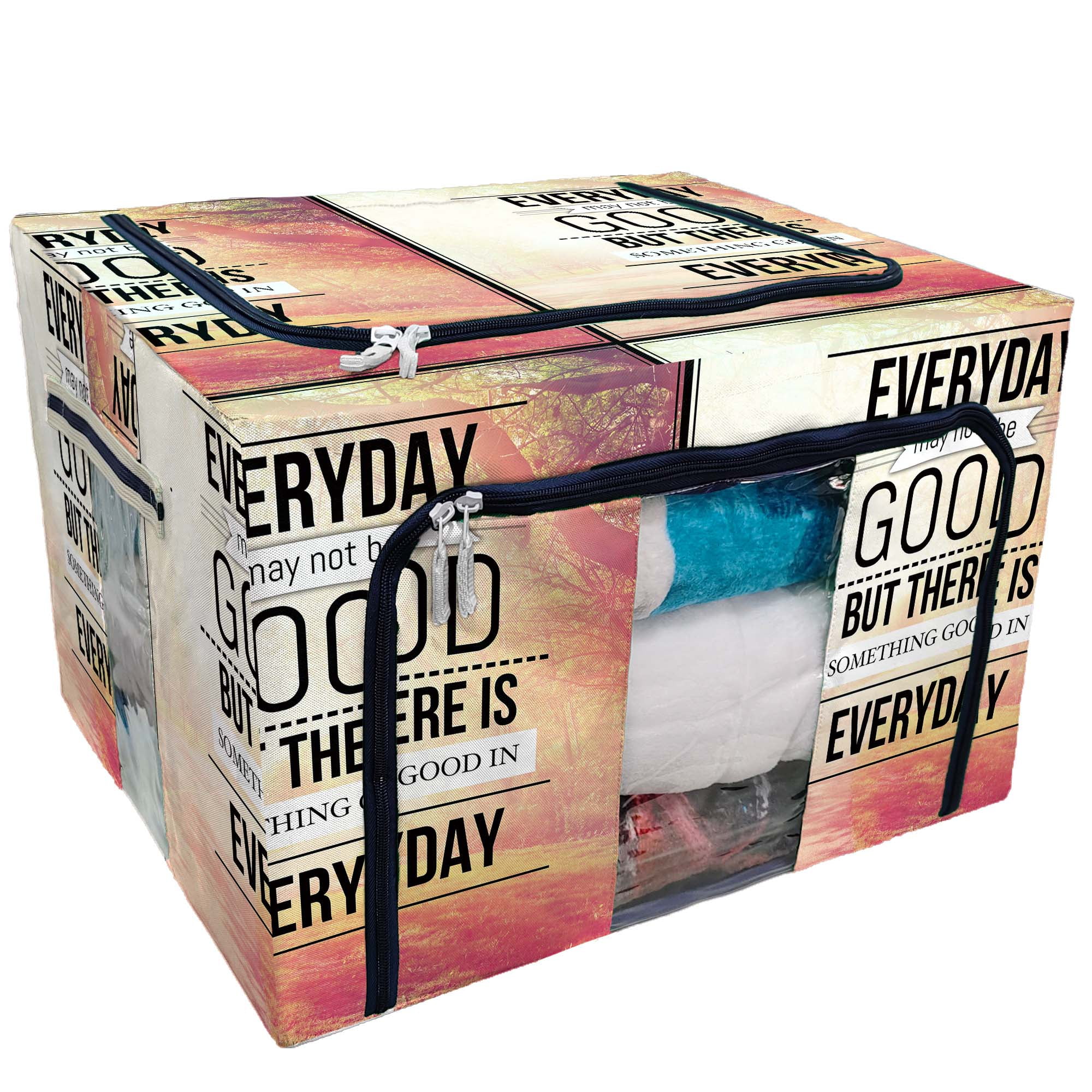 ECZJNT Inspirational Typographic Quote good everyday Storage Bag Clear ...