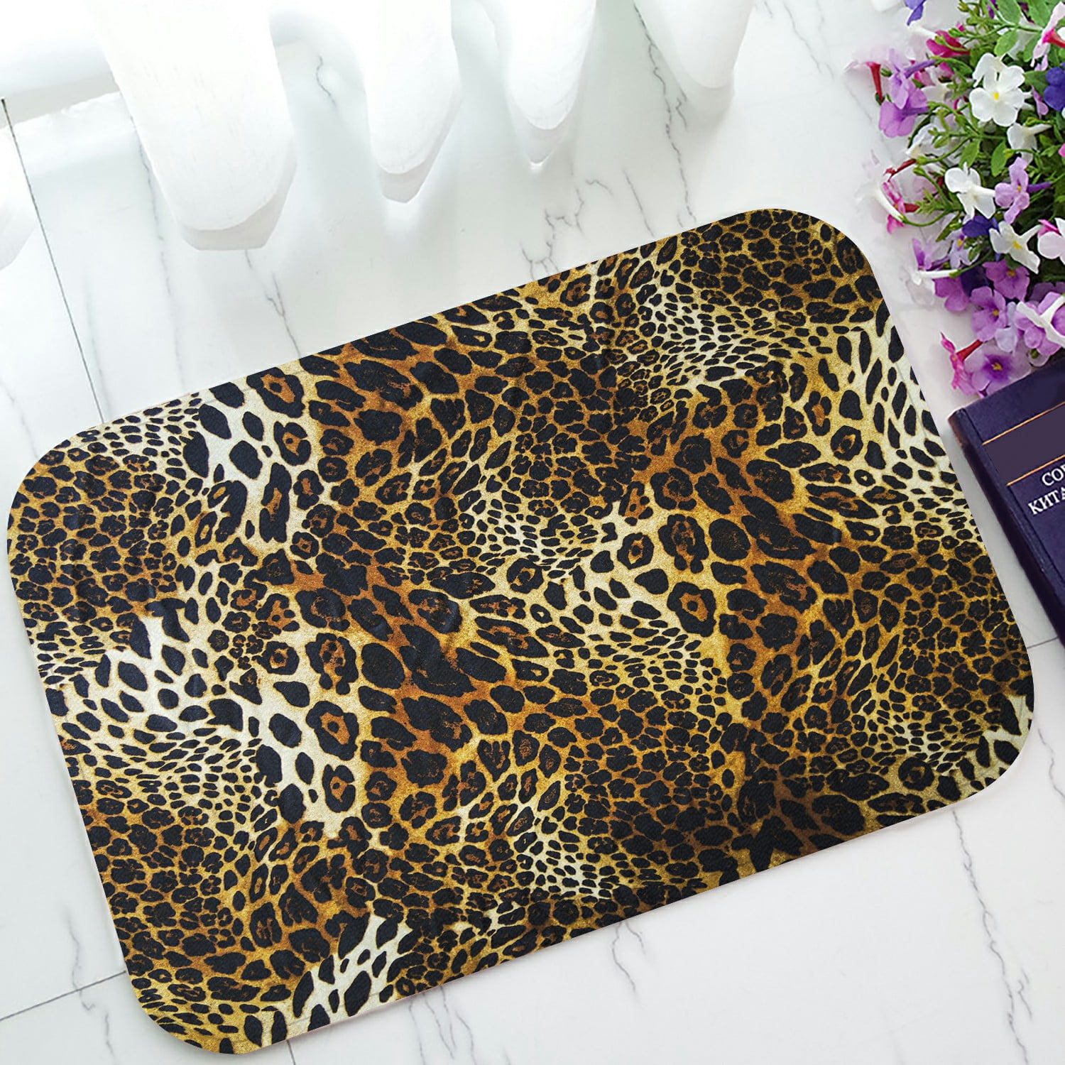 ECZJNT Leopard skin Doormat Bath Mat Rug Entrance Rug Floor Mats 23
