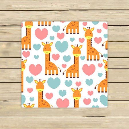 ECZJNT Lovely giraffe cute pattern Beach Bath Towels Shower Towel For Home Outdoor Travel 13x13 Inch