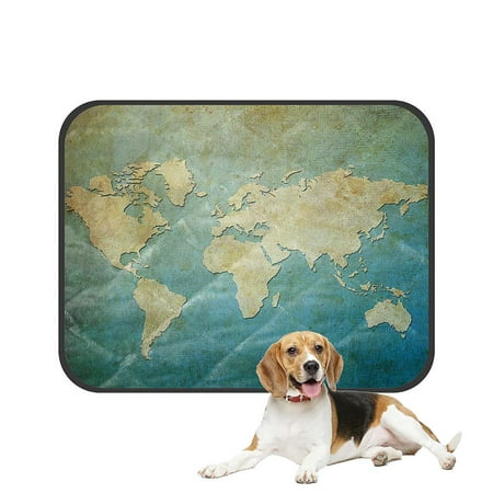 ECZJNT Map World Pet Dog Cat Bed Pee Pads Mat Cushion Potty Dogsblankets Crate Bed Kennel 36x48 inch