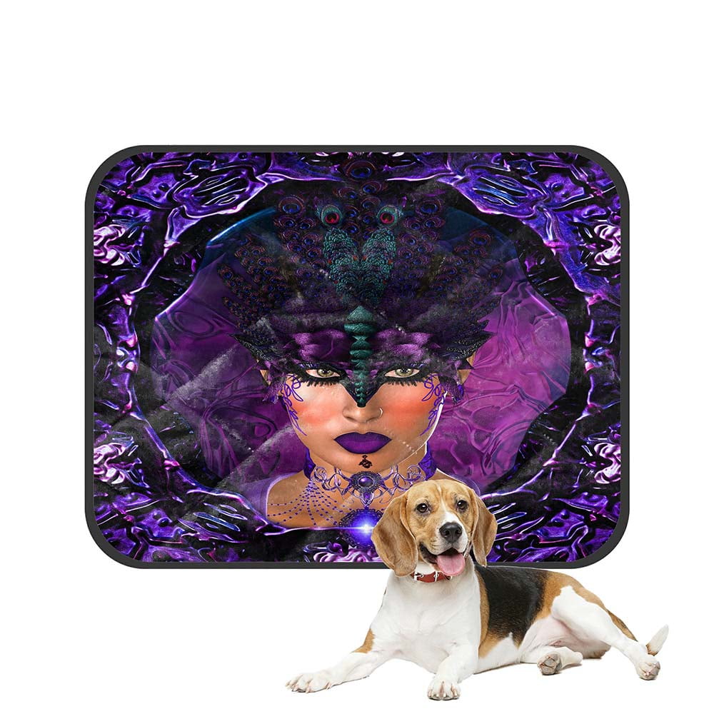 ECZJNT Masquerade Purple Queen Ruled Seven Worlds Pet Dog Cat Bed Pee