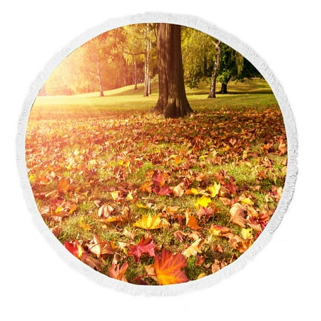 ECZJNT Meadow Maple And Sunlight In Autumn Beach Towel Beach Blanket Beach Yoga Mat