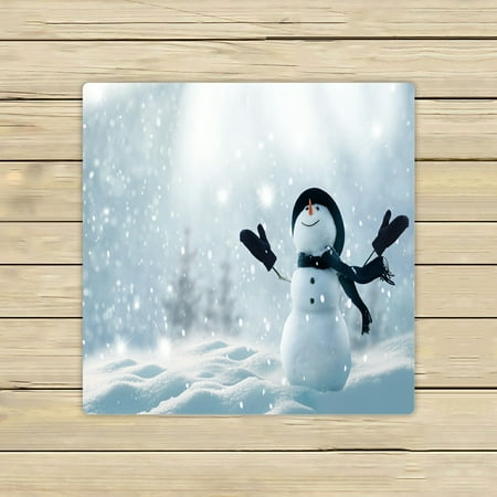 ECZJNT Merry christmas snowman winter Snow landscape Beach Bath Towels Shower Towel For Home Outdoor Travel 13x13 Inch