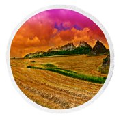 ECZJNT Mown Wheat Field Hills Sicily At Sunset Beach Towel Beach Blanket Beach Yoga Mat